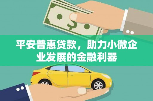 珠晖平安普惠贷款，助力小微企业发展的金融利器
